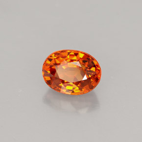 1.43캐럿 천연 만다린 오렌지 스페사르타이트 가넷, 타원형 컷, 6.9×5.2 mm, VVS-VS