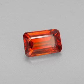 1.15캐럿 천연 만다린 오렌지 스페사르타이트 가넷, 에메랄드 컷, 7×4.6 mm, VVS-VS