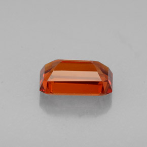 1.15캐럿 천연 만다린 오렌지 스페사르타이트 가넷, 에메랄드 컷, 7×4.6 mm, VVS-VS