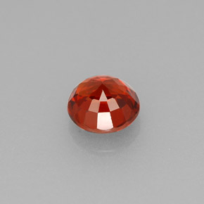 0.80캐럿 천연 만다린 오렌지 스페사르타이트 가넷, 라운드 컷, 5.14 mm, VVS