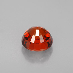 0.96캐럿 천연 레드 오렌지 스페사르타이트 가넷, 라운드 컷, 5.24 mm, VVS-VS