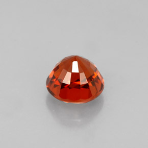 0.85캐럿 천연 레드 오렌지 스페사르타이트 가넷, 라운드 컷, 5.01 mm, VS