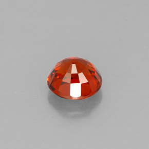 0.88캐럿 천연 붉은빛 오렌지 스페사르타이트 가넷, 라운드 컷, 5.26 mm, VVS