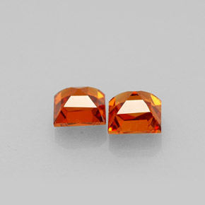 캐럿 천연 만다린 오렌지 스페사르타이트 가넷 보석, 스퀘어, 3.6×3.6 mm, VVS-VS