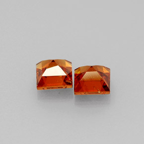 캐럿 천연 레드 오렌지 스페사르타이트 가넷 보석, 스퀘어, 3.8×3.8 mm, VVS-VS