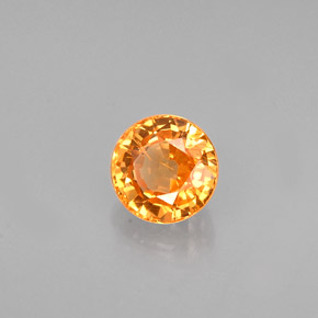 0.84캐럿 천연 만다린 오렌지 스페사르타이트 가넷, 라운드 컷, 5.14 mm, VS