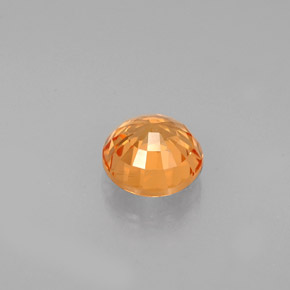 0.84캐럿 천연 만다린 오렌지 스페사르타이트 가넷, 라운드 컷, 5.14 mm, VS