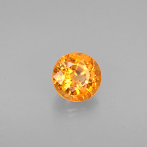 0.63캐럿 천연 오렌지 스페사르타이트 가넷, 라운드 컷, 4.90 mm, VS-SI