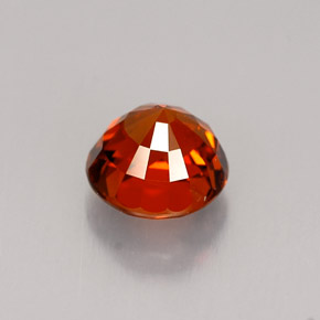 1.16캐럿 천연 레드 오렌지 스페사르타이트 가넷, 라운드 컷, 5.66 mm, VVS-VS