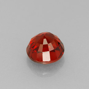 0.95캐럿 천연 레드 오렌지 스페사르타이트 가넷, 라운드 컷, 5.21 mm, VS