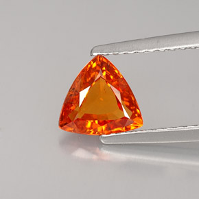 1.25캐럿 천연 만다린 오렌지 스페사르타이트 가넷, 트릴리언, 7×6.8 mm, VS-SI
