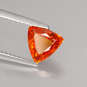 1.25캐럿 천연 만다린 오렌지 스페사르타이트 가넷, 트릴리언, 7×6.8 mm, VS-SI