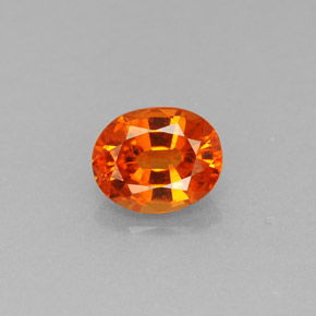 0.94캐럿 천연 만다린 오렌지 스페사르타이트 가넷, 타원형 컷, 6.1×5 mm, VS-SI