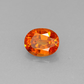 0.94캐럿 천연 만다린 오렌지 스페사르타이트 가넷, 타원형 컷, 6.1×5 mm, VS-SI