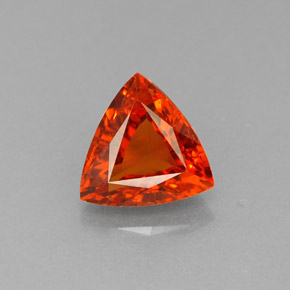 1.34캐럿 천연 만다린 오렌지 스페사르타이트 가넷, 트릴리언, 7×6.7 mm, SI