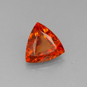 1.34캐럿 천연 만다린 오렌지 스페사르타이트 가넷, 트릴리언, 7×6.7 mm, SI