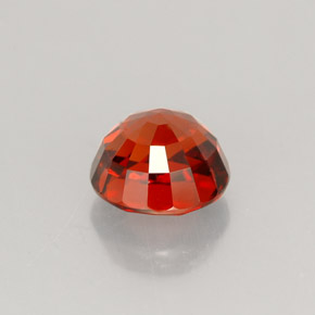 1.47캐럿 천연 붉은빛 오렌지 스페사르타이트 가넷, 라운드 컷, 6.06 mm, VVS-VS