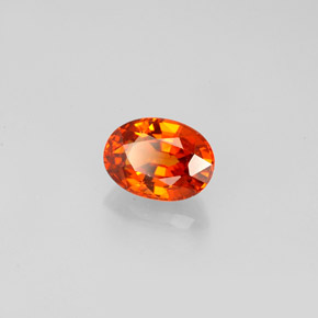 0.98캐럿 천연 만다린 오렌지 스페사르타이트 가넷, 타원형 컷, 6.5×4.7 mm, VVS-VS