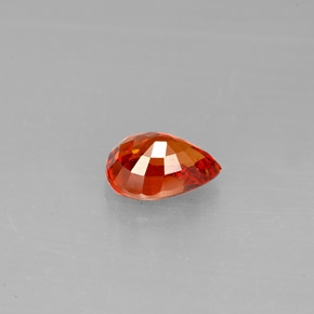 1.39캐럿 천연 만다린 오렌지 스페사르타이트 가넷, 배 모양, 7.7×5.5 mm, VS-SI