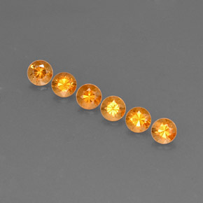 캐럿 천연 오렌지 스페사르타이트 가넷 보석, 라운드 컷, 3.45 mm, VVS-VS