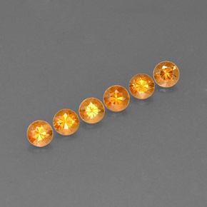 캐럿 천연 오렌지 스페사르타이트 가넷 보석, 라운드 컷, 3.45 mm, VVS-VS