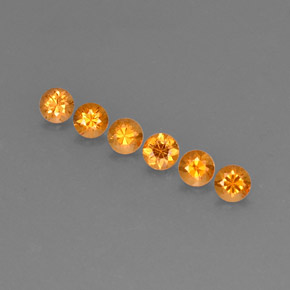 캐럿 천연 오렌지 스페사르타이트 가넷 보석, 라운드 컷, 3.53 mm, VVS-VS