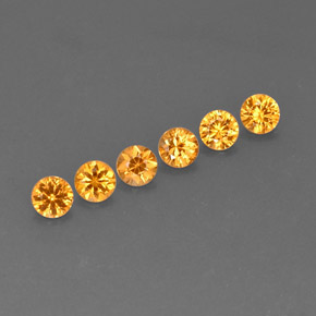 캐럿 천연 주황색 스페사르타이트 원사 보석, 라운드 컷, VVS-VS