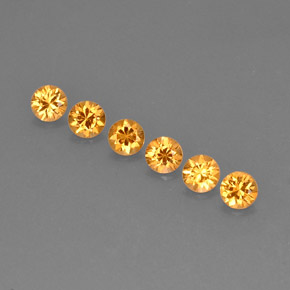 캐럿 천연 주황색 스페사르타이트 원사 보석, 라운드 컷, VVS-VS