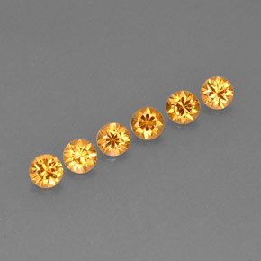 캐럿 천연 주황색 스페사르타이트 원사 보석, 라운드 컷, VVS-VS