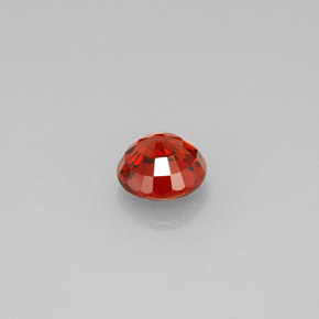 1.21캐럿 천연 레드 오렌지 스페사르타이트 가넷, 라운드 컷, 5.95 mm, VVS-VS
