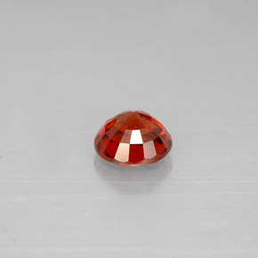 1.24캐럿 천연 레드 오렌지 스페사르타이트 가넷, 라운드 컷, 6.08 mm, VVS-VS