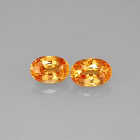 캐럿 천연 만다린 오렌지 스페사르타이트 가넷 보석, 타원형 컷, 6.3×4.3 mm, VS-SI