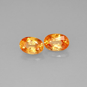 캐럿 천연 만다린 오렌지 스페사르타이트 가넷 보석, 타원형 컷, 6.3×4.3 mm, VS-SI