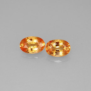 캐럿 천연 만다린 오렌지 스페사르타이트 가넷 보석, 타원형 컷, 5.9×4.1 mm, VS