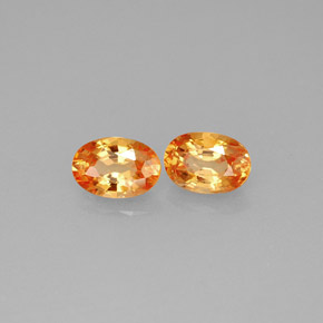 캐럿 천연 만다린 오렌지 스페사르타이트 가넷 보석, 타원형 컷, 5.9×4.1 mm, VS