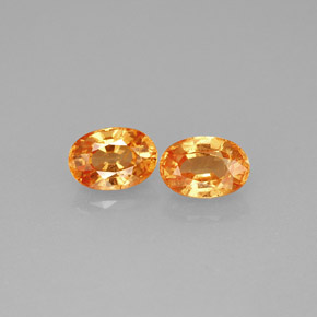 캐럿 천연 오렌지 스페사르타이트 가넷 보석, 타원형 컷, 6×4.2 mm, VS