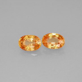 캐럿 천연 오렌지 스페사르타이트 가넷 보석, 타원형 컷, 6×4.2 mm, VS