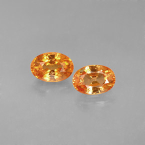 캐럿 천연 만다린 오렌지 스페사르타이트 가넷 보석, 타원형 컷, 6.1×4.2 mm, VS