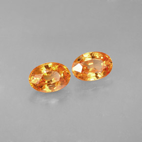 캐럿 천연 만다린 오렌지 스페사르타이트 가넷 보석, 타원형 컷, 6.1×4.2 mm, VS