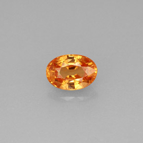 0.71캐럿 천연 만다린 오렌지 스페사르타이트 가넷, 타원형 컷, 6×4.2 mm, VS
