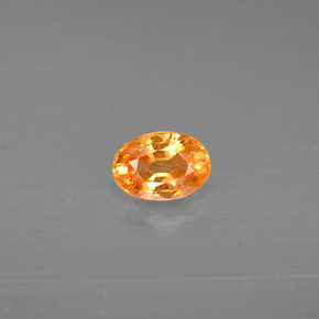 0.72캐럿 천연 만다린 오렌지 스페사르타이트 가넷, 타원형 컷, 5.9×4.2 mm, VS