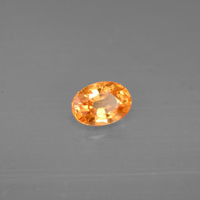 0.72캐럿 천연 만다린 오렌지 스페사르타이트 가넷, 타원형 컷, 5.9×4.2 mm, VS