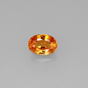 0.61캐럿 천연 만다린 오렌지 스페사르타이트 가넷, 타원형 컷, 5.6×4 mm, VS