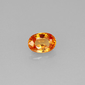 0.61캐럿 천연 만다린 오렌지 스페사르타이트 가넷, 타원형 컷, 5.6×4 mm, VS