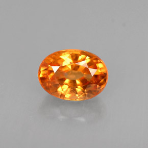 0.78캐럿 천연 만다린 오렌지 스페사르타이트 가넷, 타원형 컷, 5.8×4.3 mm, VS
