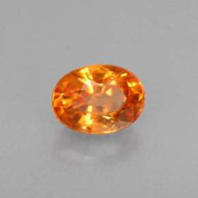 0.78캐럿 천연 만다린 오렌지 스페사르타이트 가넷, 타원형 컷, 5.8×4.3 mm, VS