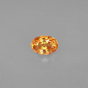 0.71캐럿 천연 만다린 오렌지 스페사르타이트 가넷, 타원형 컷, 5.9×4.1 mm, VS