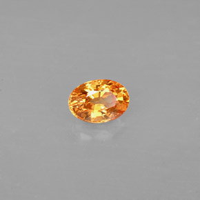 0.71캐럿 천연 만다린 오렌지 스페사르타이트 가넷, 타원형 컷, 5.9×4.1 mm, VS