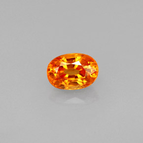 0.80캐럿 천연 만다린 오렌지 스페사르타이트 가넷, 타원형 컷, 5.9×4.2 mm, VS