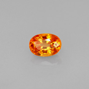 0.80캐럿 천연 만다린 오렌지 스페사르타이트 가넷, 타원형 컷, 5.9×4.2 mm, VS